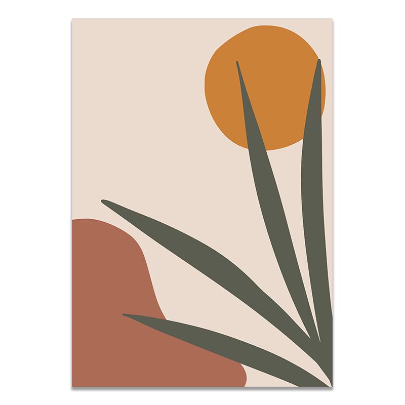 

Абстрактное Настенное Искусство Бохо Плакат Декор Терракотовая Живопись Плакаты и Принты Линейные Художественные Фотографии для Гостиной Украшения Дома 21x30cm No Frame