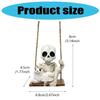 Halloween Hanging Decoration Skeleton Kitten Figure Resin Swing Ornament For Door Window Halloween Party Centerpieces