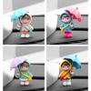 Set of 4 Cartoon Umbrella Girl Car Dashboard Decor Resin Sculpture Ornament For Auto Interior Decoration And Gift Giving