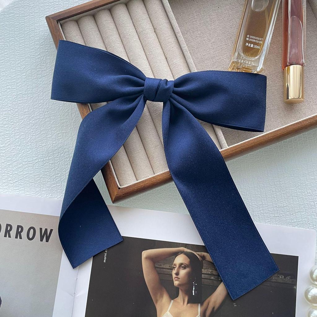 Sweet JK School-Style Matte Bow Brooch - Large Cotton Ribbon Pin for DIY, Clothing, Bags, or Decorations.