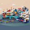 Dinosaur Mountain Road Track & Children's City Car Parking Lot Toy Set