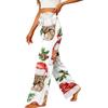 Women's Elastic Waist Casual Straight Leg Pants with Pockets for Everyday Wear