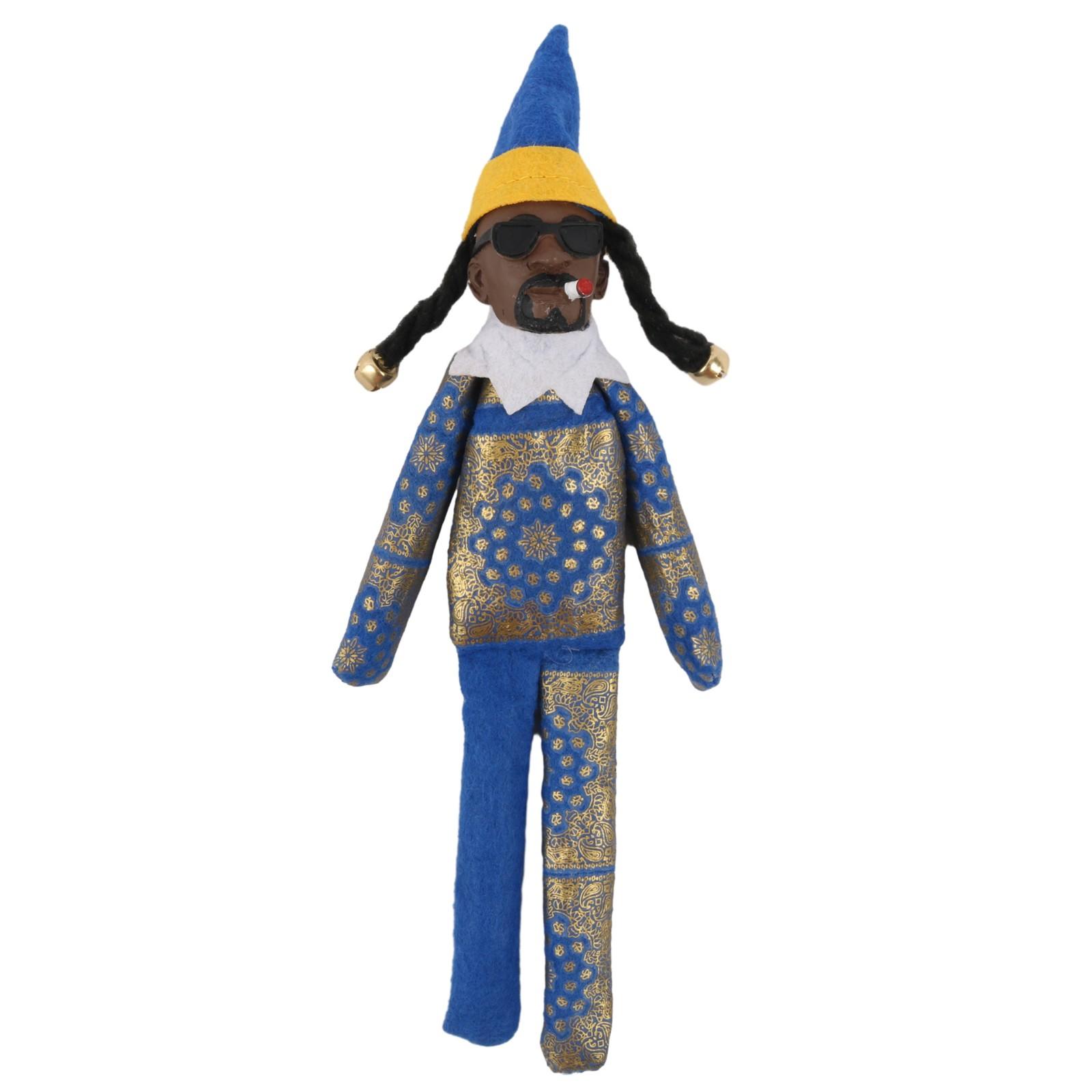 

Шпионы за наклонившейся куклой-эльфом, украшение для дома и сада из смолы One Size синий