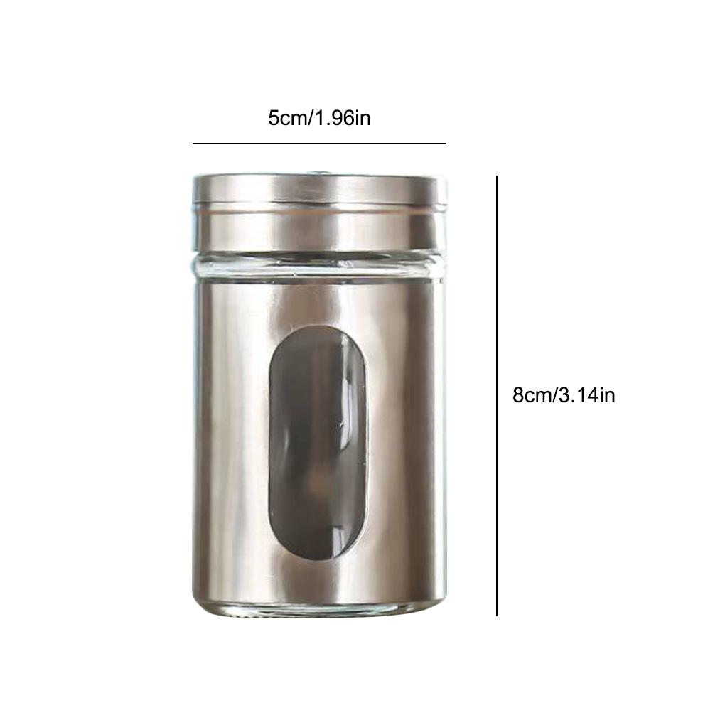 Spice Shaker Stainless Steel Pepper Seasoning Jar Cooking Baking Bottle Condiment Powder Container Toothpick Holder Gadget