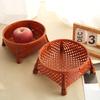 Handmade Bamboo Woven Tea and Snack Basket for Dried Fruits and Pastries