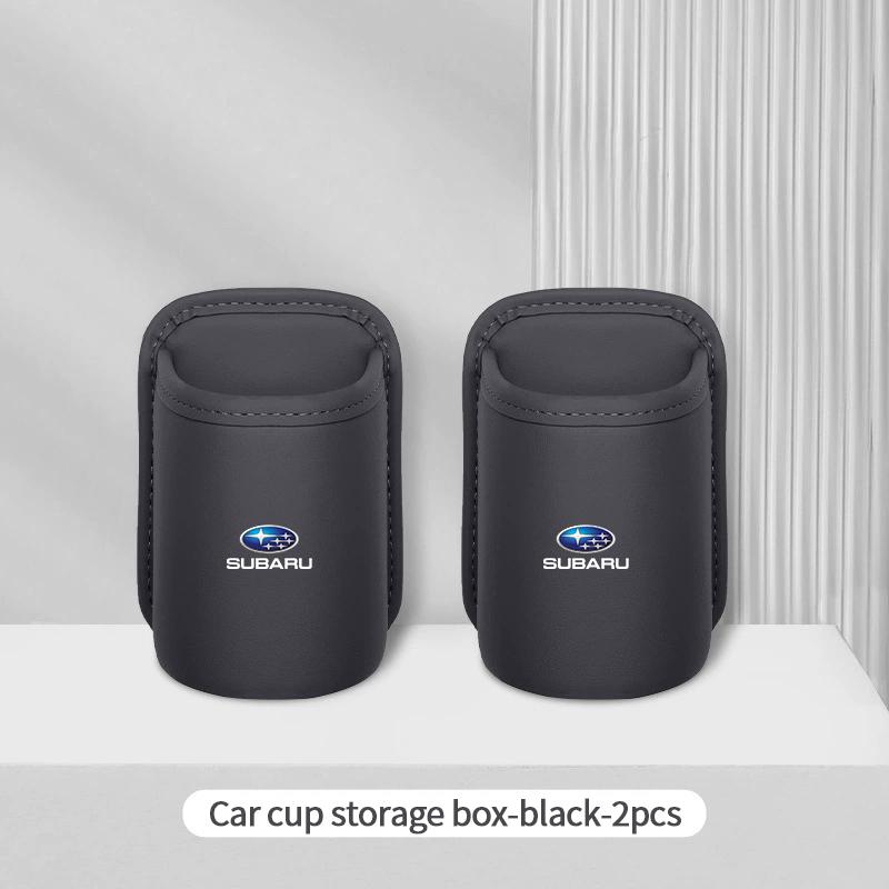 Leather Car Door Side Water Cup Holder Interior Storage Box for Subaru ASCENT BRZ FORESTER IMPREZA LEGACY OUTBACK STI WRC WRX XV siu2