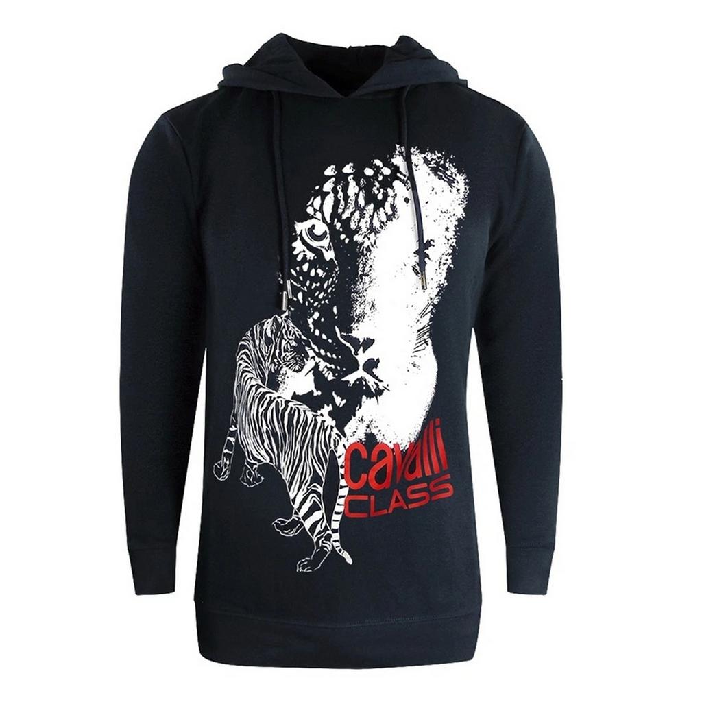 Cavalli Class Mens Tiger Logo Hoodie
