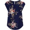Women's Fashion Color Printing Short-sleeved Button Round Neck Casual Tops