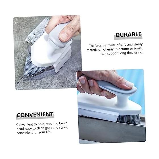 Gap Brush and Floor Gap Cleaner Tool Set, Compact Design, Durable Bristles, For Cleaning Window Tracks and Shower Gutters, Household Gutter Cleaner