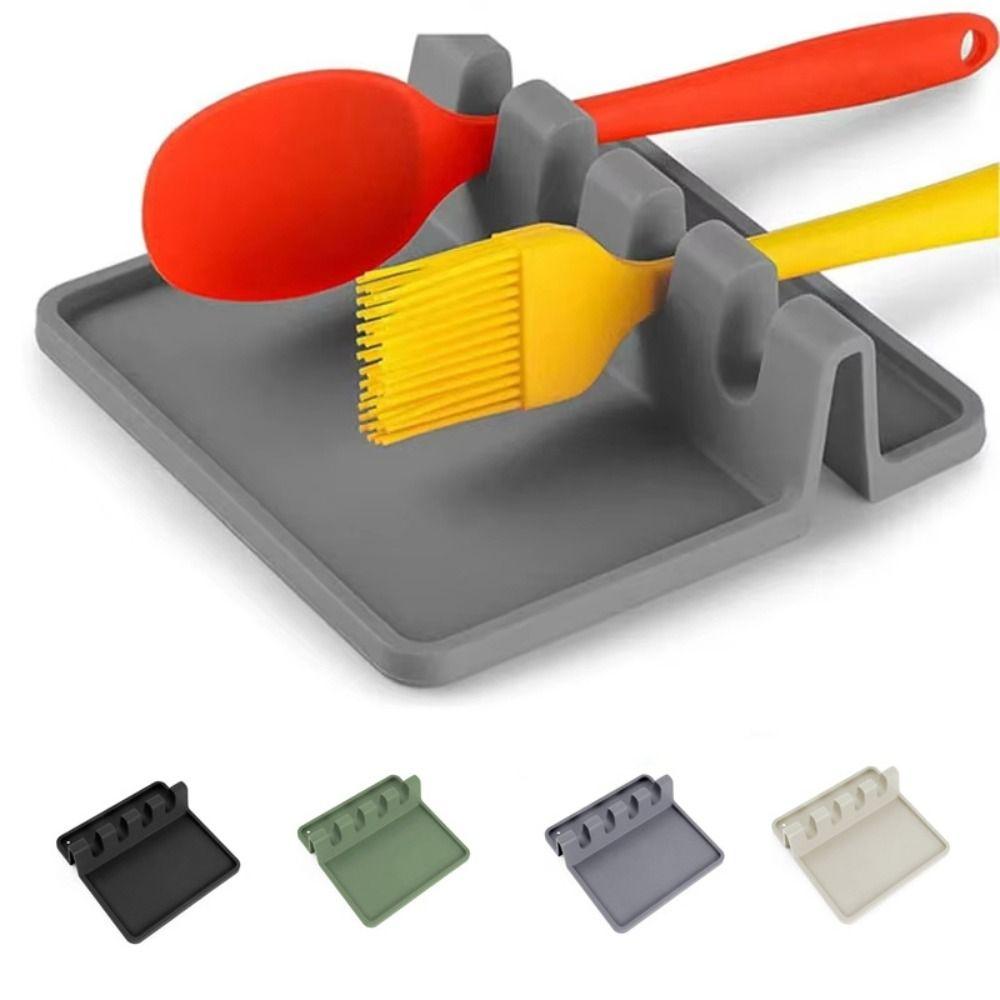 Large Capacity Spoon Mat with Drainage Hole Kitchenware Storage Rack Kitchen Utensil Rack Home