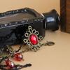 Vintage Spitzenarmbänder Schwarze Spitze Gothic-Armbänder Spitzen-Handschmuck für Damen und Mädchen Kristall Cosplays Anhänger Schmuck