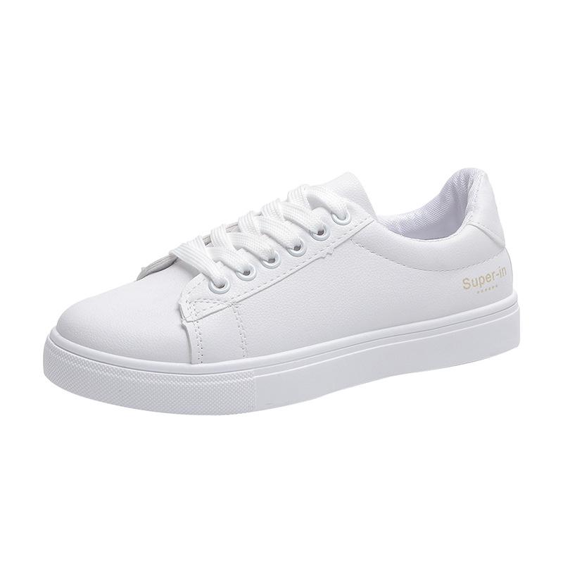 Star with the same classic spring and autumn women's casual little white shoes Korean version of trendy student flat-bottomed breathable board shoes
