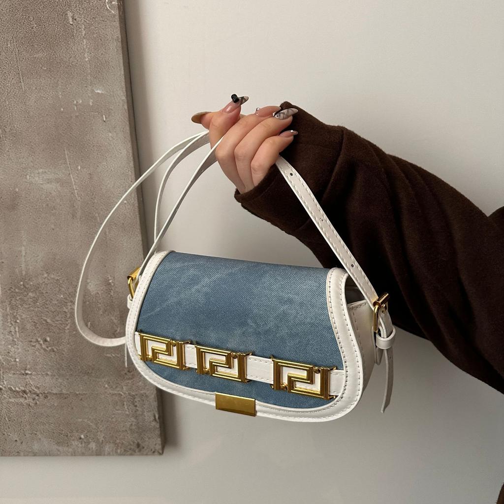 Saddle bag women's bag trendy styling bag foreign style high value shoulder underarm bag crossbody bag