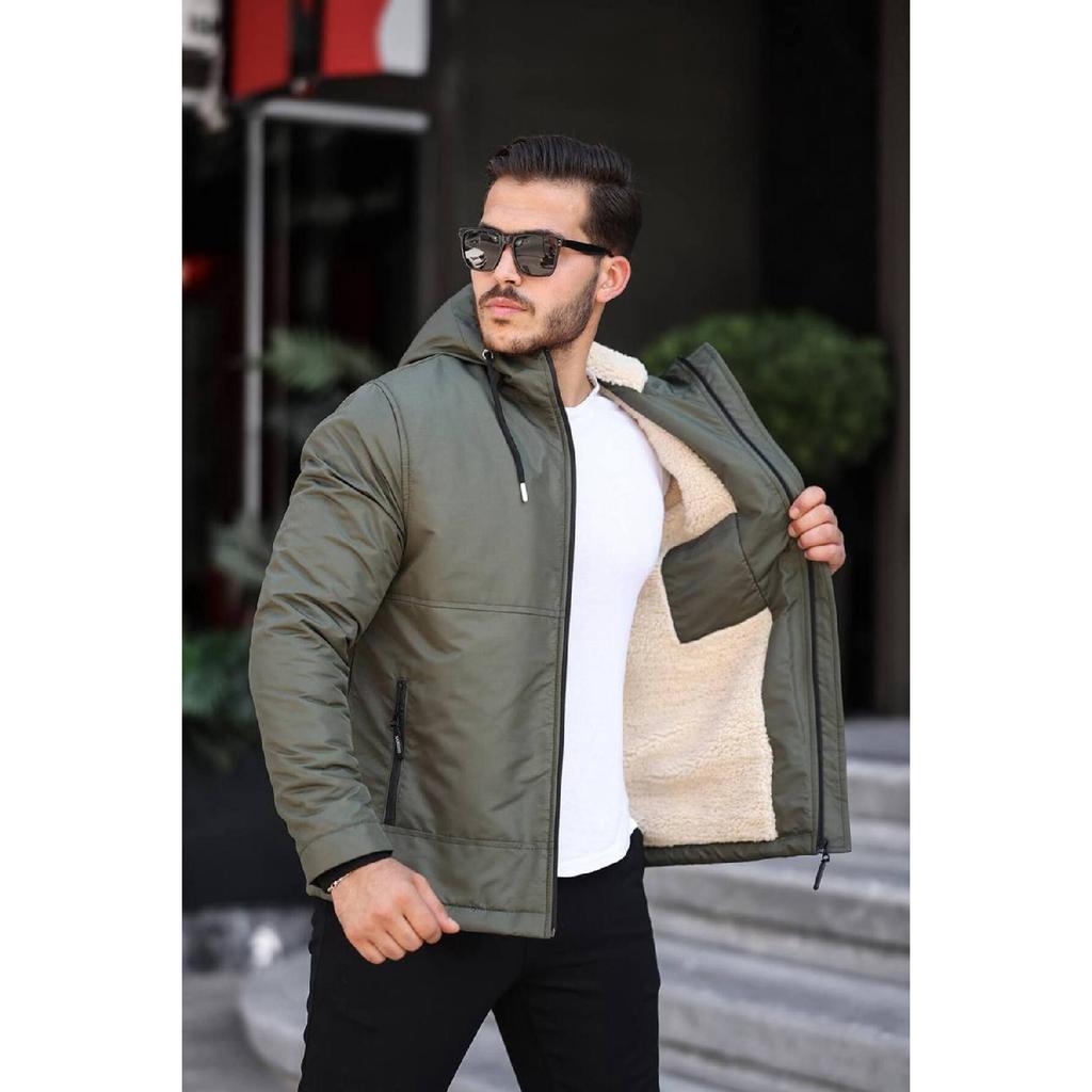 Men's Winter Coat With Fur Inside Waterproof Windproof Coldproof