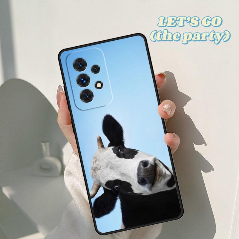Cow cute spot cartoon print phone case For Samsung Galaxy A42 A31 A40 A51 A71 A32 A80 A91 A52 A72 A73 A20e A21S A50 A70 A11 A12