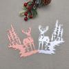 Elch auf dem Hügel, Metall- und Stahl-Stanzformen, Schablonen, Scrapbooking, Basteln, 3D-DIY, Festival-Kartenherstellung