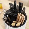 Rotating Knives Holder Plastic Universal Multifunctional Kitchen Chopsticks Knife Block Utensil