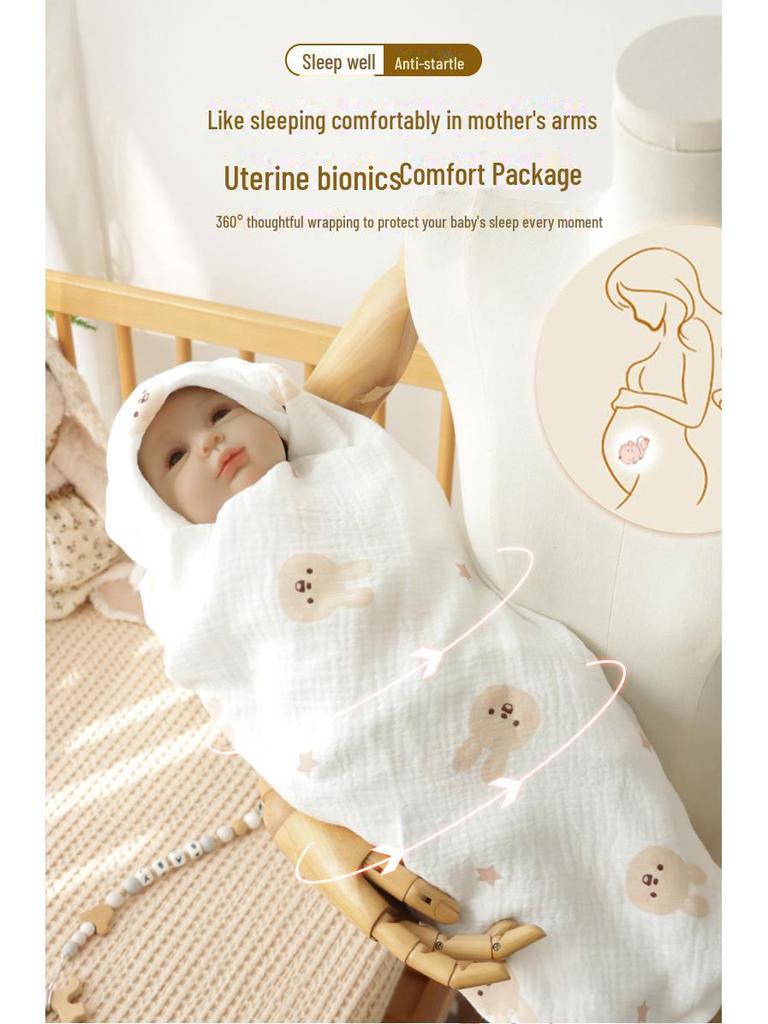 Breathable Double-Layer Cotton Baby Swaddle Blanket