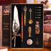 Mechanical Feather Dip Pen Set European Vintage Gold Foil Calligraphy Creative Gift