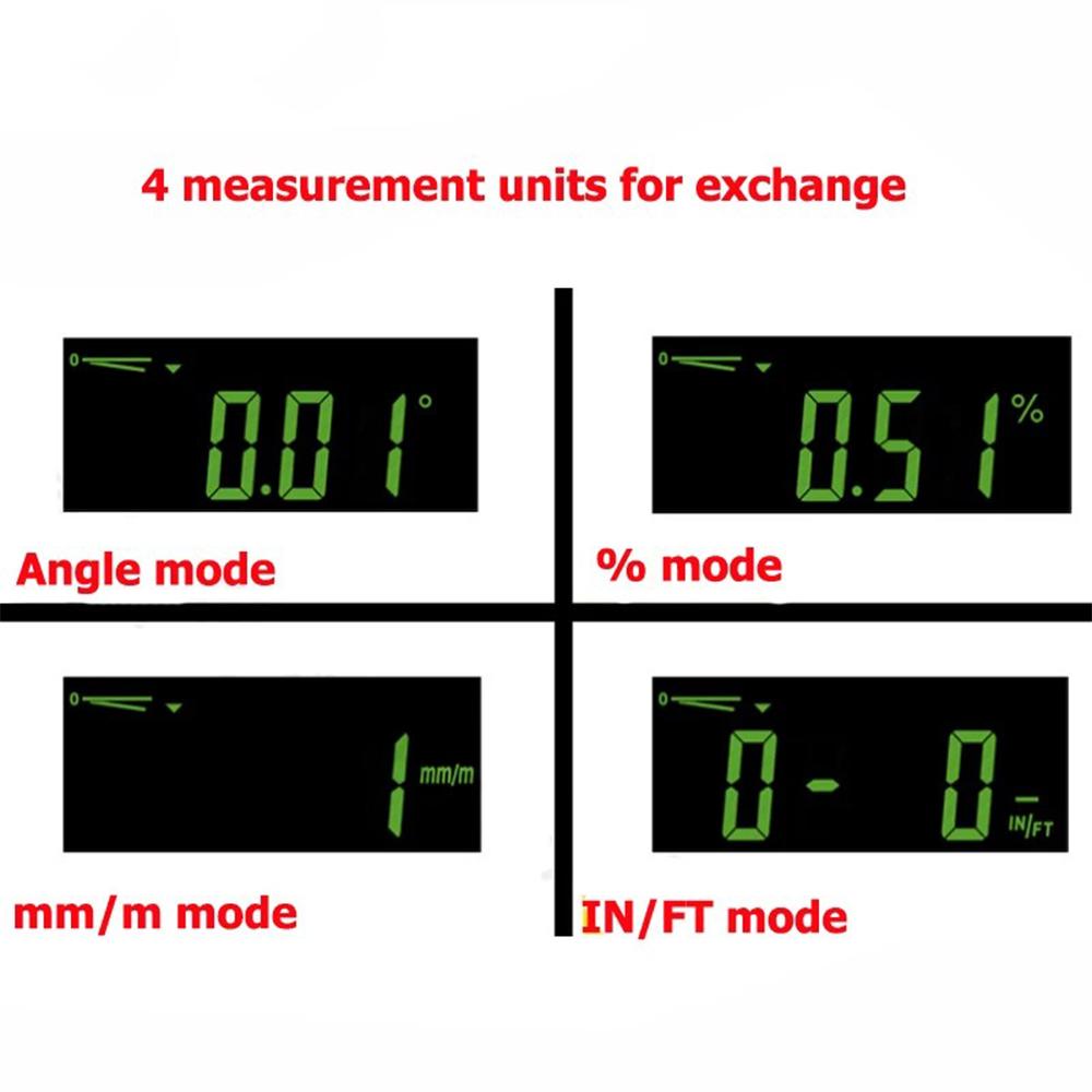 Multifunctional Aluminum Alloy Digital Level Box Electronic Angle Gauge Protractor Angle Finder Bevel Gauge With Magnetic Base