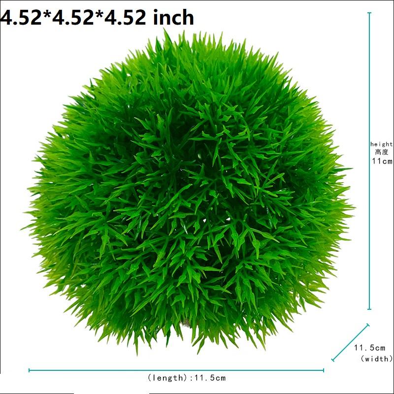 Aquarium Decorative Artificial Aquarium Grass Ball Durable Faux Water Plant for Fish Tank Decor Fade-Resistant ZSP112