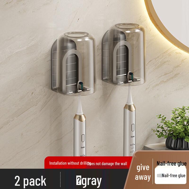 LIEI Punch-Free Wall-Mounted Toothbrush Holder