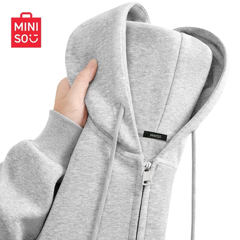 MINISO Women's Casual Hooded Cardigan Sweatshirt
