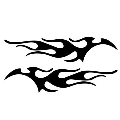 2pcs D-1216 Car Body Sticker Stripe Flame Large Graphic Decal Diy Decoration Accessories Styling