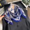 1psc Square Scarf Women‘s 70cm Soft Satin Bandanna Neck Tie Print Scarf Hijab Head Band Thin Hair Wrap Fashion Neckerchief