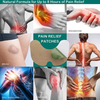 SCHNAPPI Herbal Knee Pain Relief Patches (40 Pieces) | Natural Herbal Knee Support Patch | Comfortable & Breathable Adhesive Patches for Daily Kn