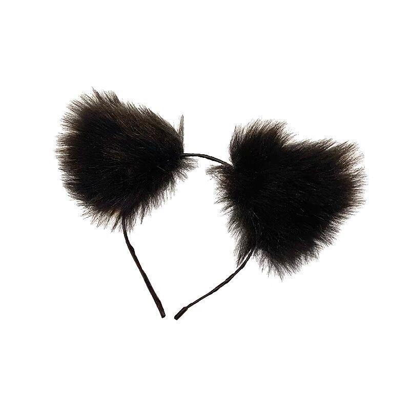 Furry Cat Ear Headband: Cute Fox-Inspired Headdress for Girls - Japanese & Korean Cosplay Accessory