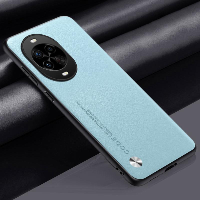 

Роскошный чехол из искусственной кожи для Huawei Nova 14 Pro, задняя крышка, силиконовый противоударный чехол для телефона с полной защитой для Huawei Nova 14 Ultra Nova 14 небесно-голубой