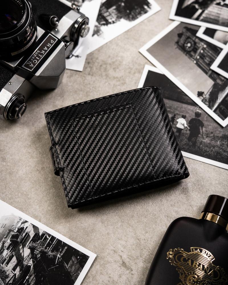 Pánská karbonová sada s peněženkou a klíčenkou - Peterson