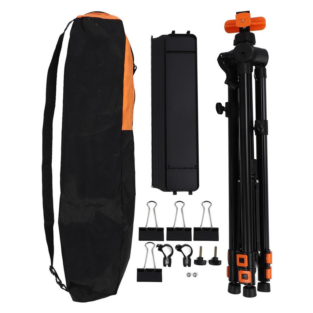 Art Painting Stand Black Angle Height Adjustable Foldable Metal Easel Tripod with Tray for Drawing