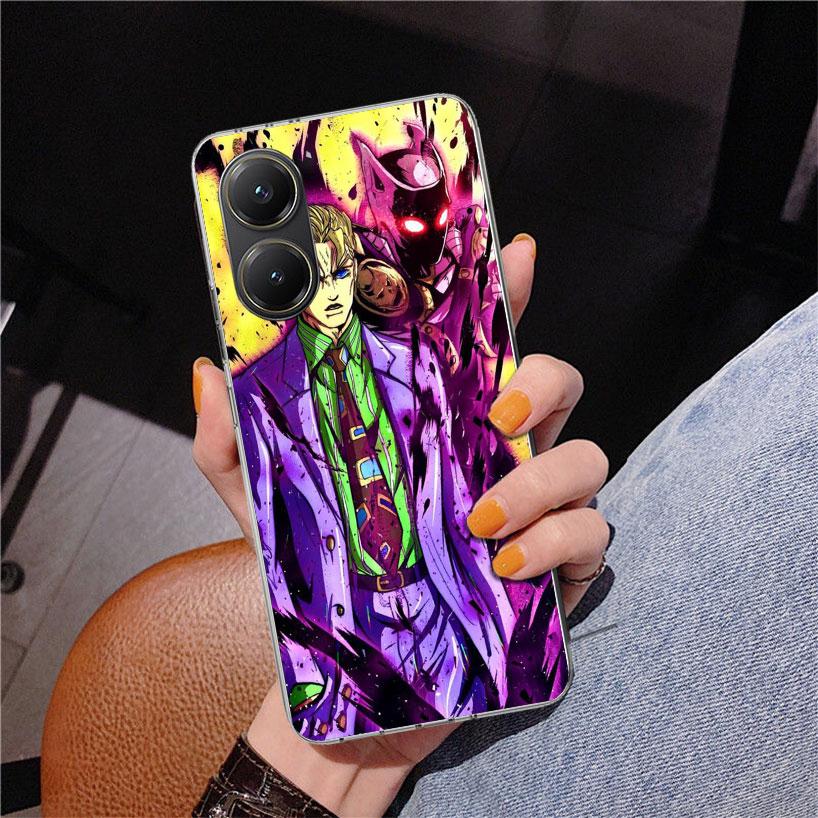 JoJo Kira Yoshikage Killer Queen Phone Case For Xiaomi Poco X7 X6 X5 Pro F7 Ultra Redmi 15C 15 13C 13 12C 12 10 10A 10C 9 9A 9C