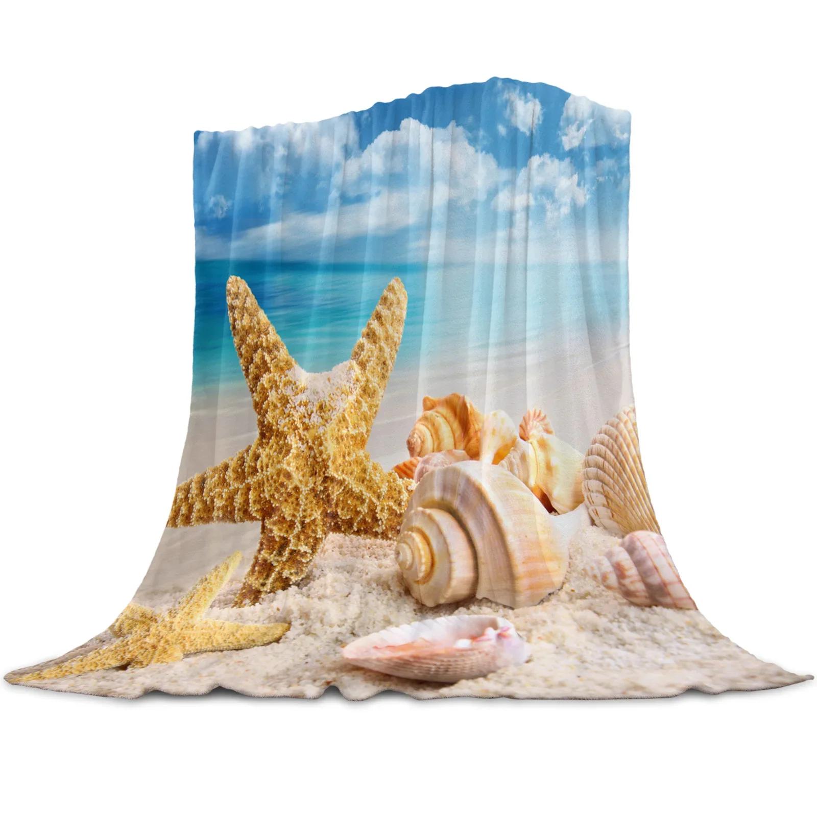 

Beach Sunset Ocean Light Thin Flannel Blanket Custom Super Warm Soft Blankets Throw on Sofa Bed Travel Bedspread Queen King Size 80x120cm