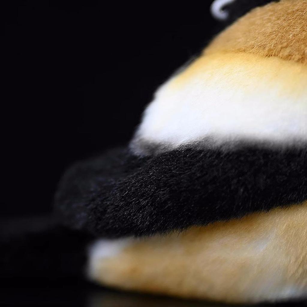 Lilizzhoumax Pițigoi cu coadă lungă drăguț, Jucărie de pluș pasăre realistă, Pițigoi cu coadă lungă Zâna zăpezii, Pasăre Hokkaido, Pufos, Moale, Jucărie mascotă, Crăciun