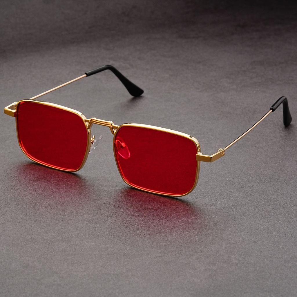 Retro Rectangular Sunglasses Men Women Brand Designer Fashion Metal Frame Glasses Classic Outdoors Driving Shades Uv400 Gafas