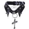 Studded Punk Choker PU Leather Fake Collar Necklace Creative Rivet Choker  Female