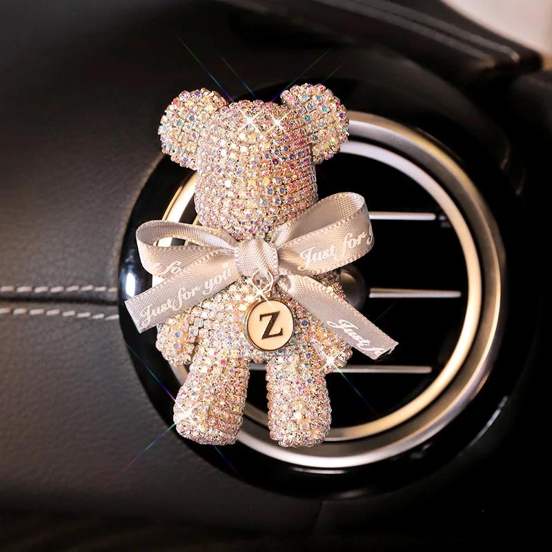 New Car Bear Air Freshener and Bear Auto Rearview Mirror Pendant Air Vent Perfume Parfum Flavoring for Auto Interior Accessories