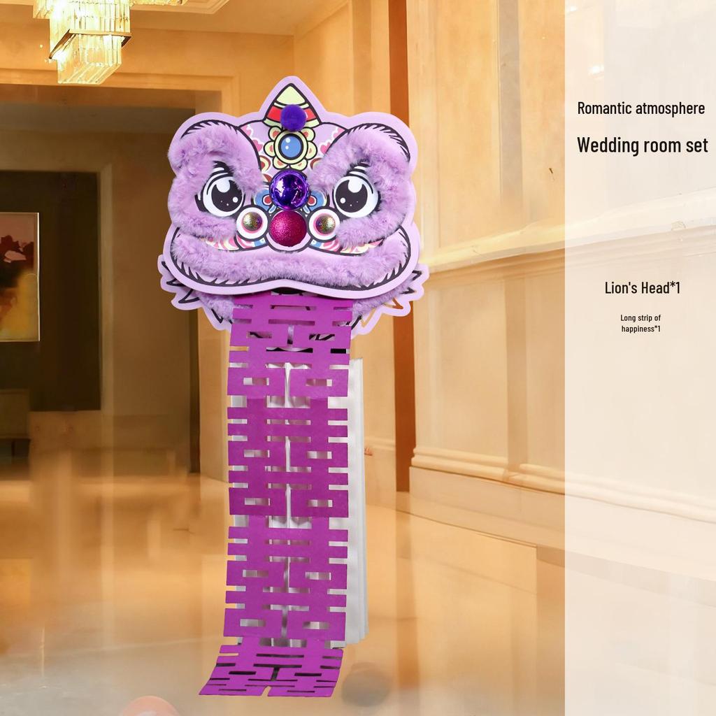 Wedding Decoration Set: Bride’s Bedroom, Living Room & Photography Props with Origami Lion Ornaments