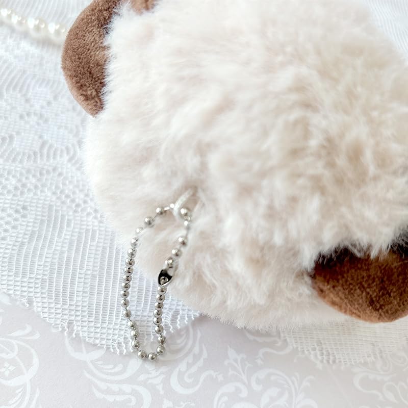 MANCOTTON 10cm Attributeless Plush Toy with Fluffy Animal Ears, Beige [used]