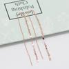 Exquisite Purple Gold Russian Kiss Chain Earrings 585 Rose Gold Plated Simple Korean Version Fashion Gold Earrings