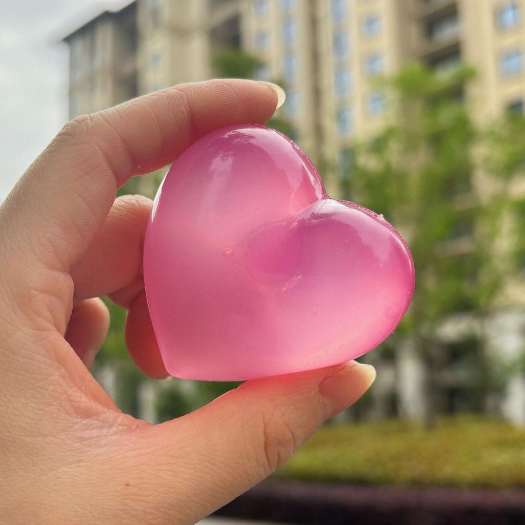 Maltose Cute Change Color Heart Squeeze Toy Anti-stress Vent Ball Slow Rebound Relieves Stress Toys Adult Gift