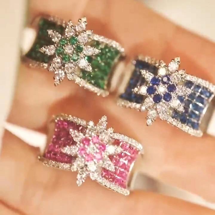 The Queen S Crown Ring, A Fashionable Ruby-Encrusted Hidden Ring adjustable opening