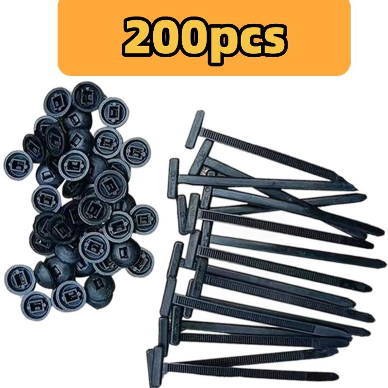 

100 шт. нейлоновых универсальных пряжек для кабельных стяжек, прочных самоблокирующихся держателей для стяжек с булавкой и кнопкой, многоцелевой инструмент для кабельных стяжек для ежедневного ремонта автомобиля