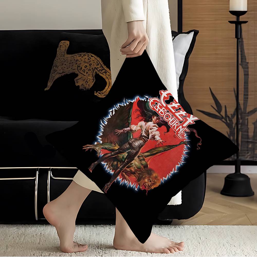 Heavy Metal Band Rock Decorative Room Aesthetics Pillow Case Home Decor Bedroom Sofa Bed Couch Pillow Cover 45X45