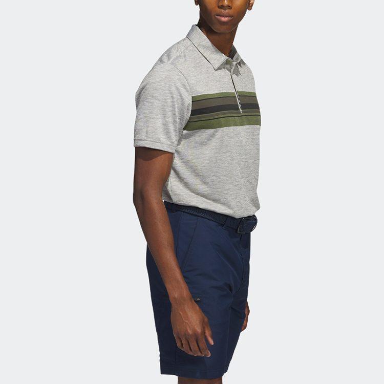Adidas Polo Shirts Men's Strata Olive Green Polo Collar Moderate Straight Fit HR7996