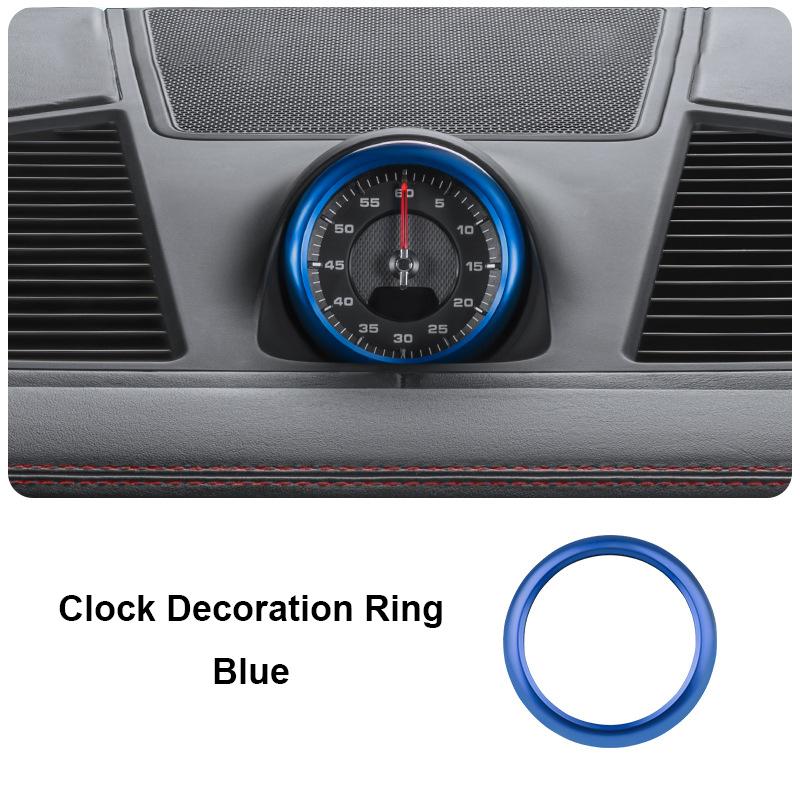 Car Clock Decoration Ring For Porsche Cayenne Macan Panamera 911 718 Stopwatch Compass Stopwatch Sticker Decoration Trim