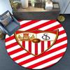 Sevilla Fc Crest Design Round Rug for Livingroom,Bedroom, Palyroom, Chair Rug, Area rug, Circle Carpet, Large Size Fan Christmas gift